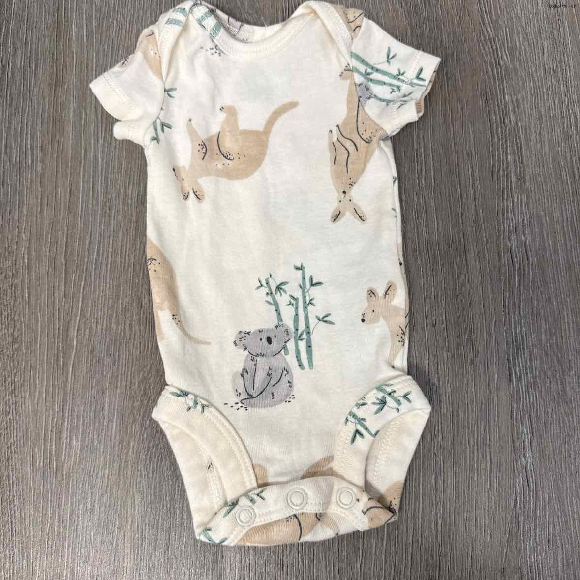 Size Preemie Tan Print Carter's Bodysuit