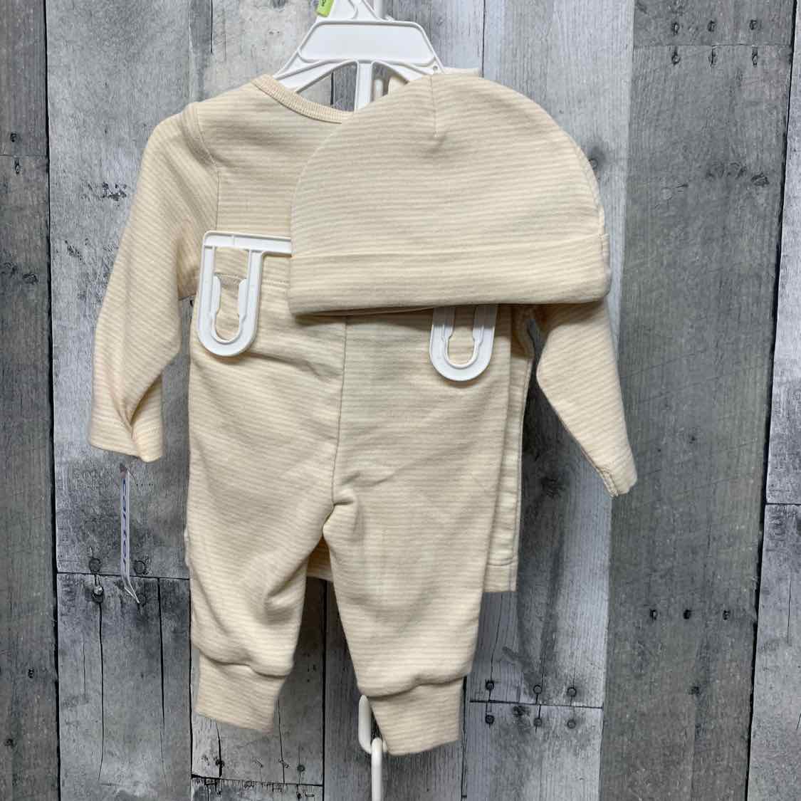 Size 3 Months Tan/White Carter's Shirt/Pants