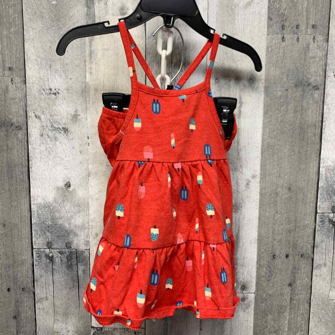 Size 12 Months Red Graphic Cat & Jack 2pc Dress
