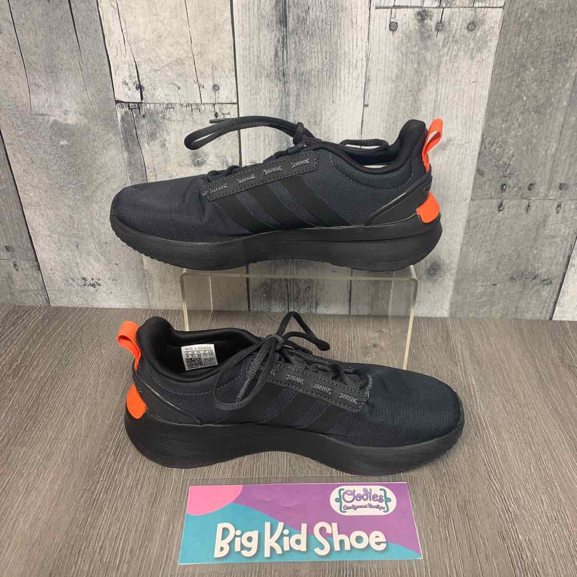 Size 4 Black/Orange Sport Brand Sneakers