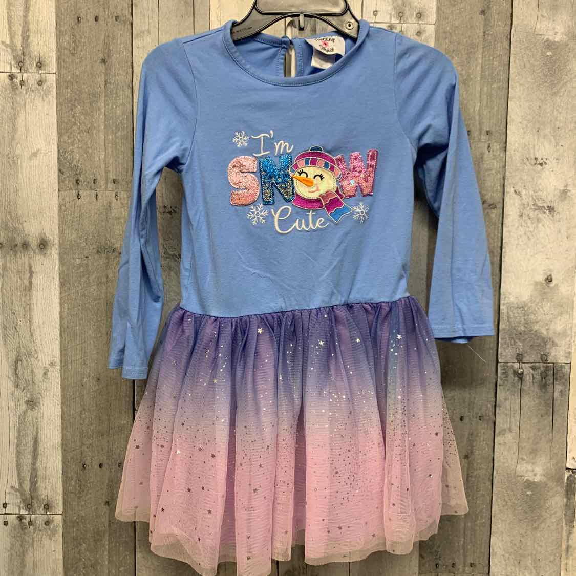Size 6 Blue/Purple B Brand LS Dress