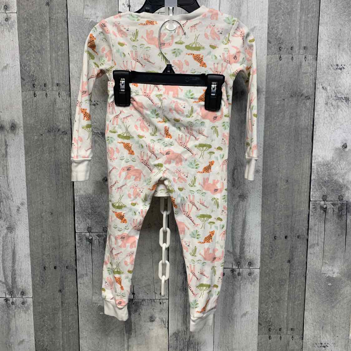 Size 2T White/Pink Just One You 2pc PJs