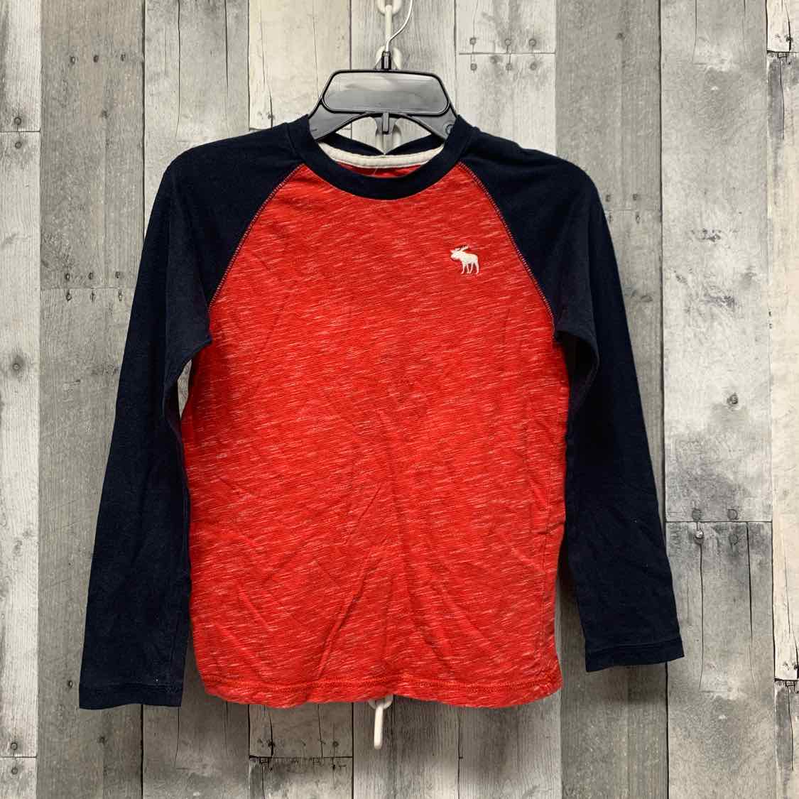 Size 7/8 Red/Navy Abercrombie Long Sleeve Shirt