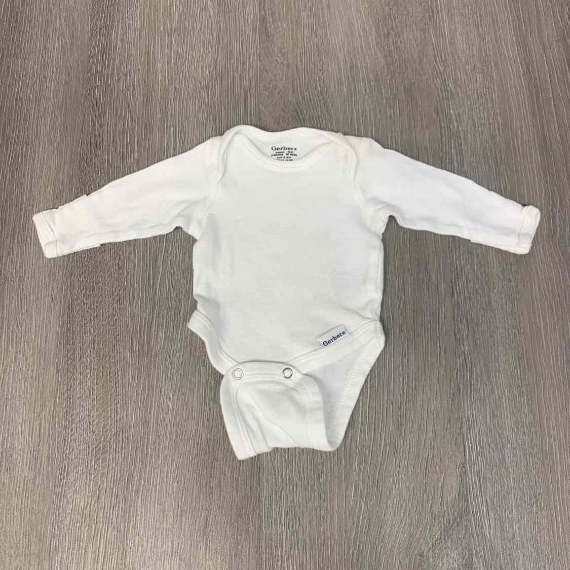 Size Preemie White Gerber Bodysuit - OodlesCB