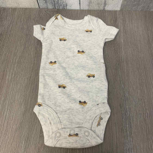 Size Preemie Gray Print Carter's Bodysuit