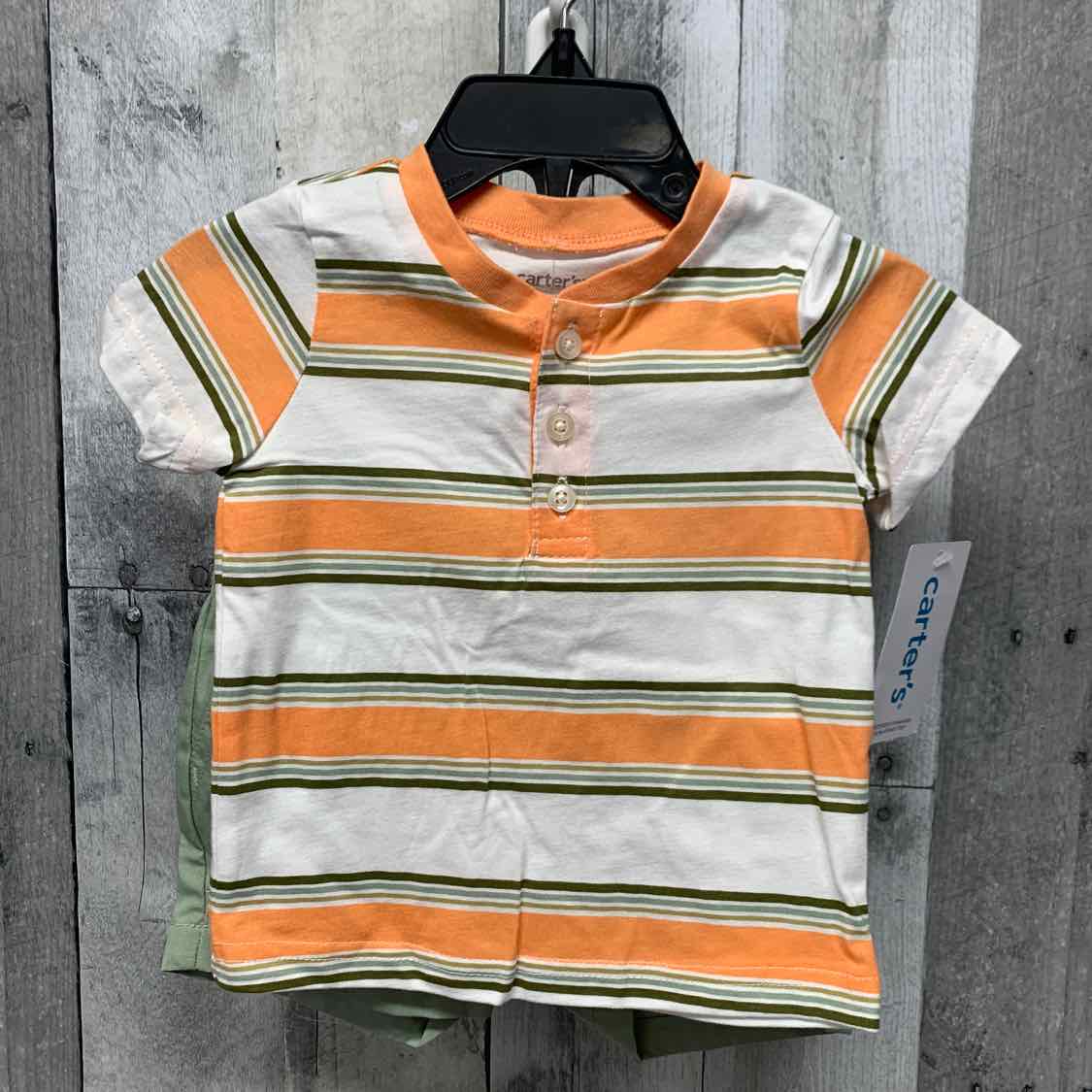 Size 6 Months Orange/Green Carter's Shirt/Shorts