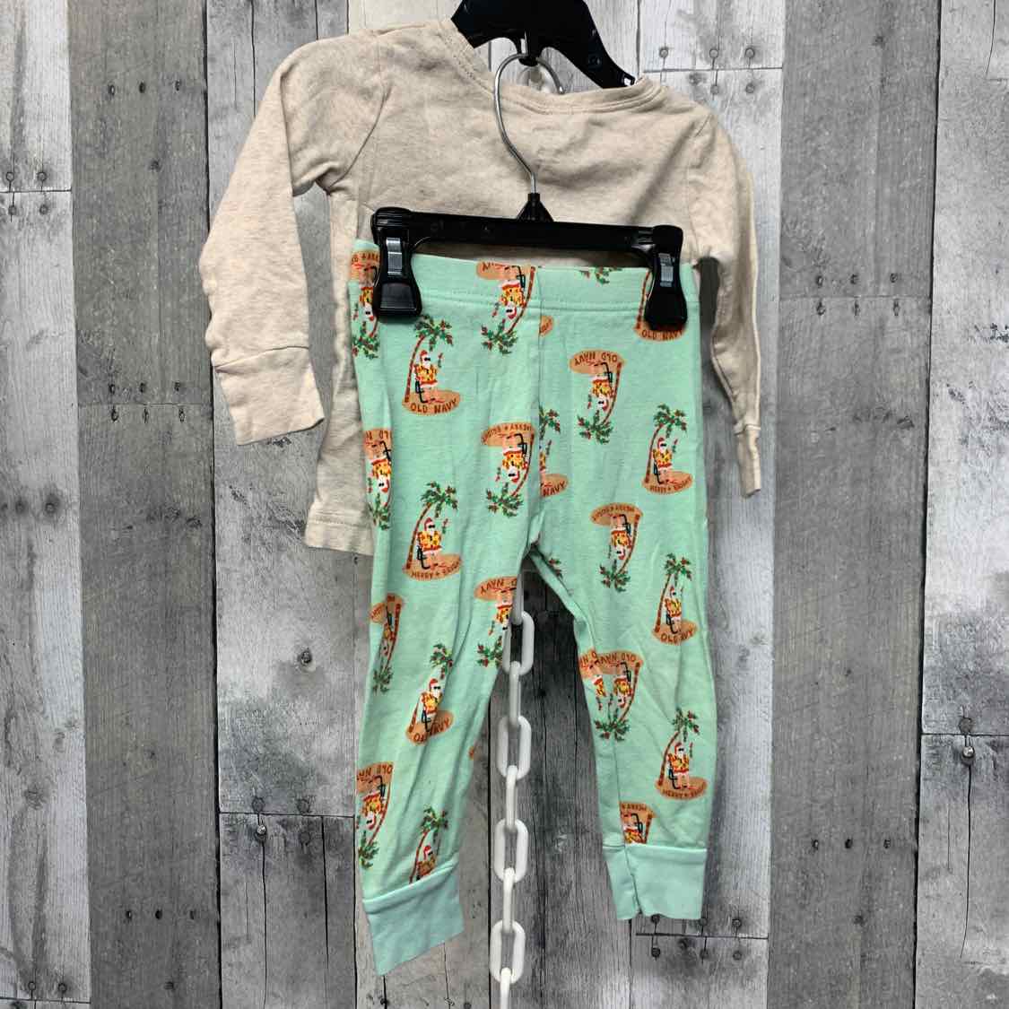 Size 18-36 Months Tan Print Old Navy 2pc PJs