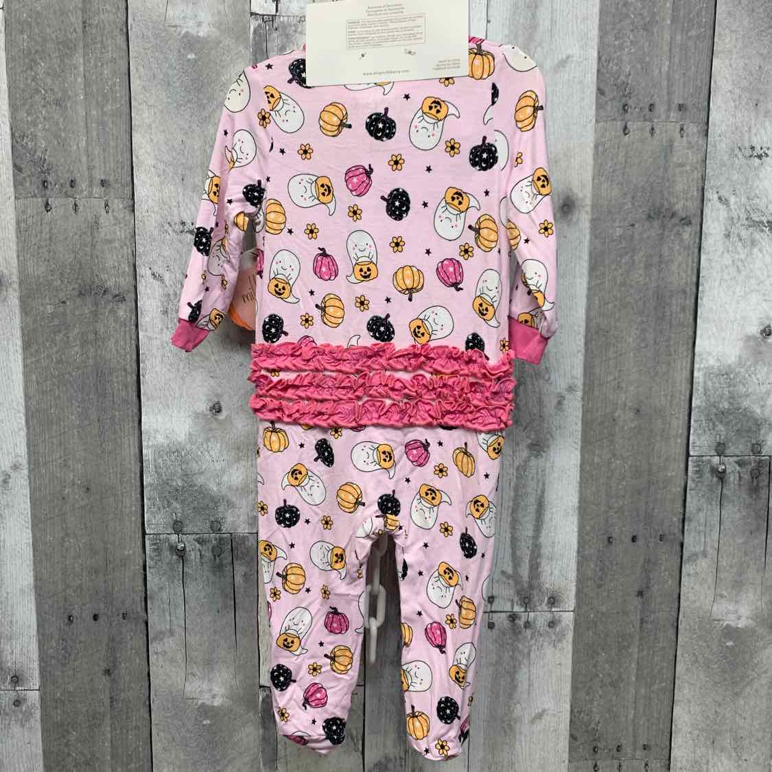 Size 3-6 Months Pink Print Name Brand Footy PJs