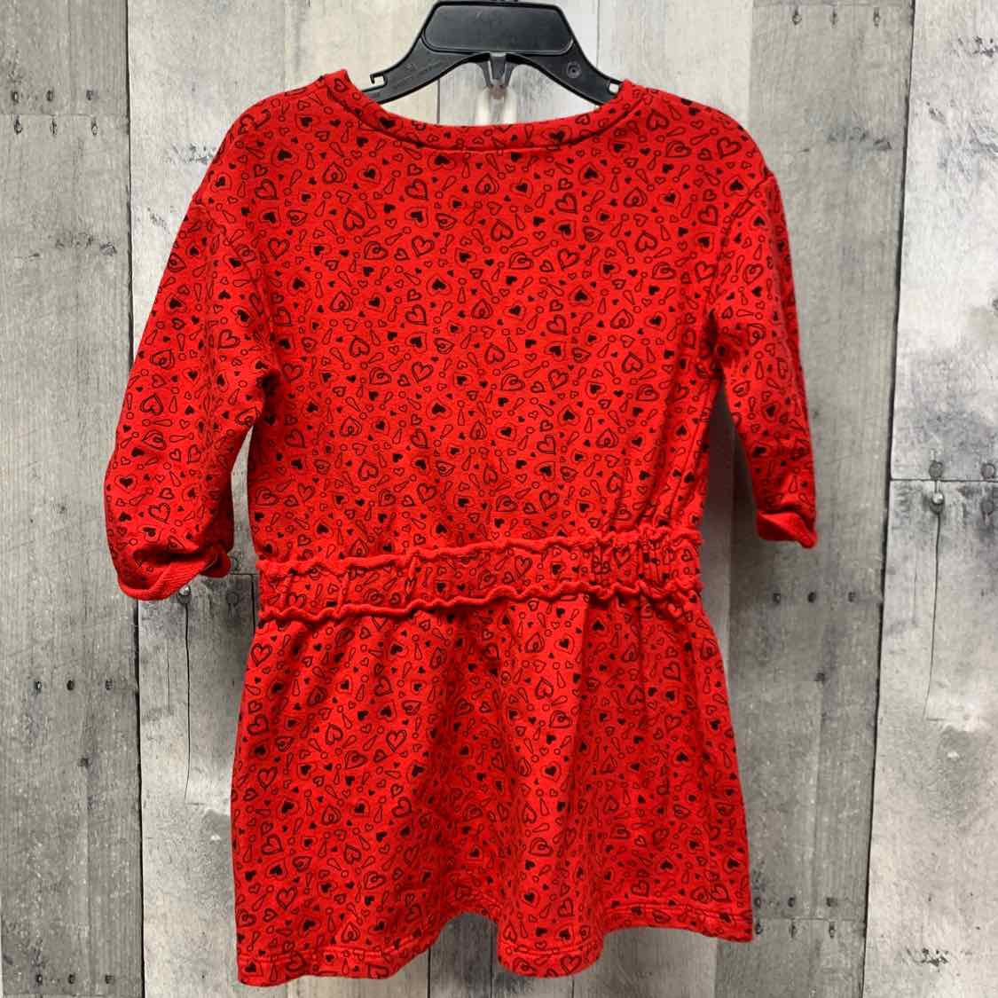 Size 3T Red Print Mid Brand LS Dress