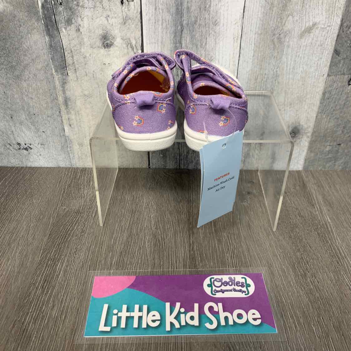 Size 4 Purple Print Cat & Jack Sneakers