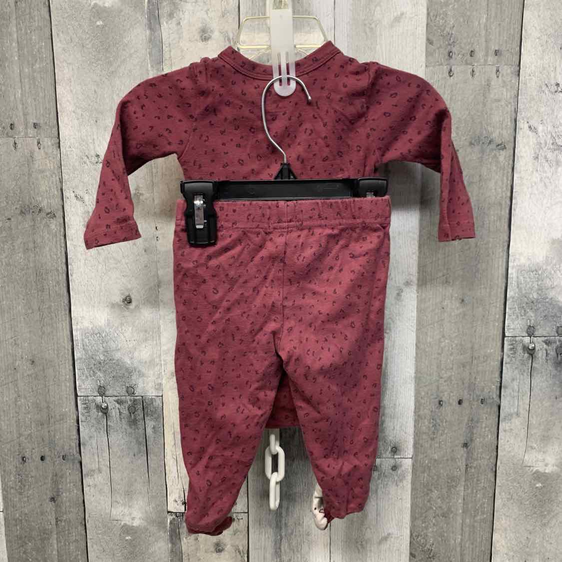 Size 6 Months Purple Print Just One You Shirt/Pants