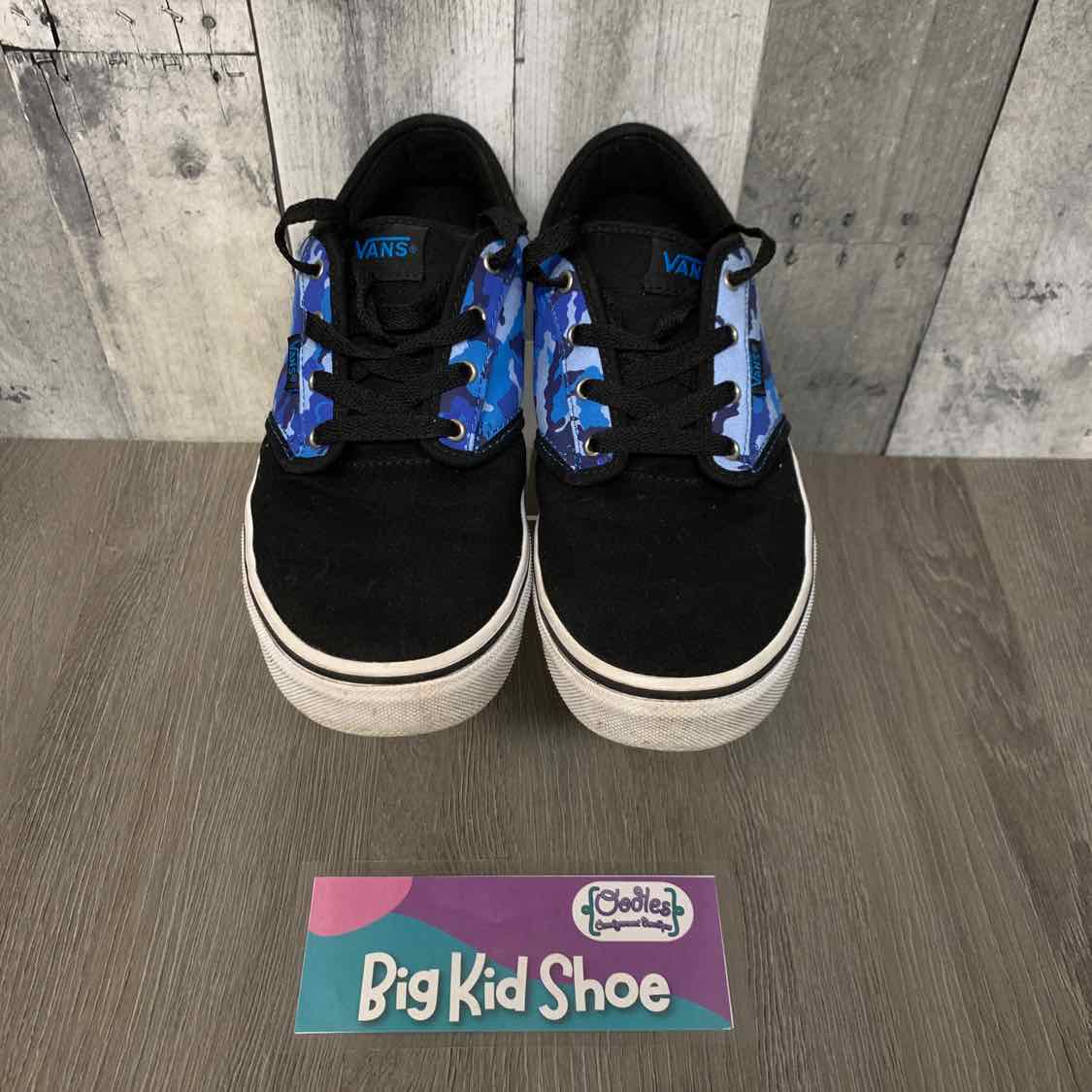 Size 7 Blue/Black Vans Sneakers