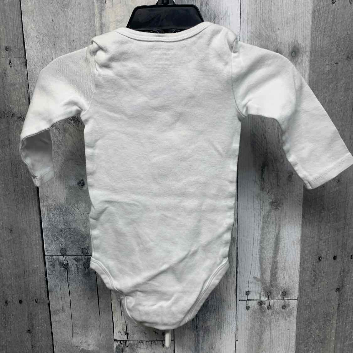 Size 3-6 Months White/Orange Child of Mine Bodysuit