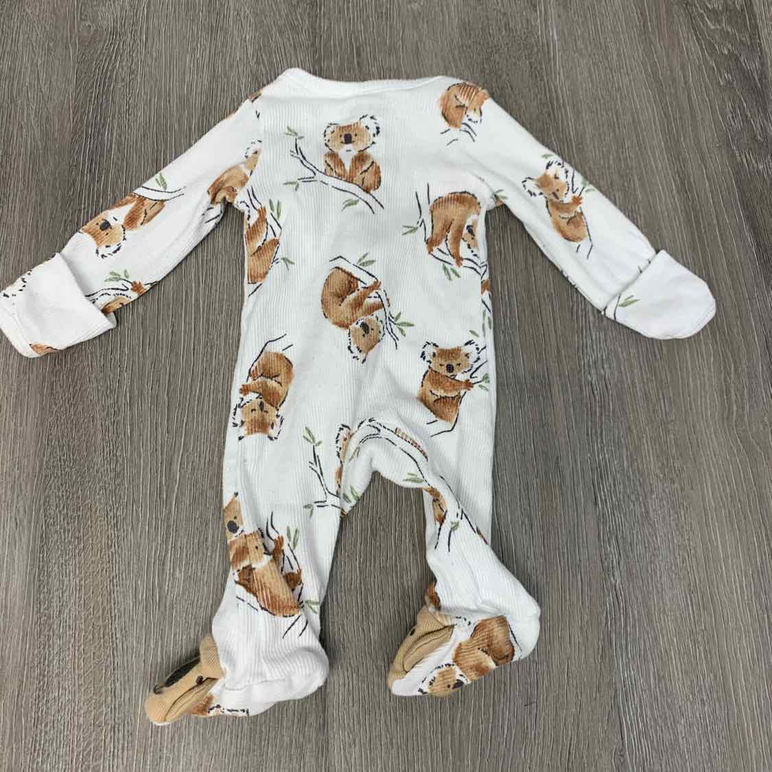 Size Preemie White Print Child of Mine Footy PJs