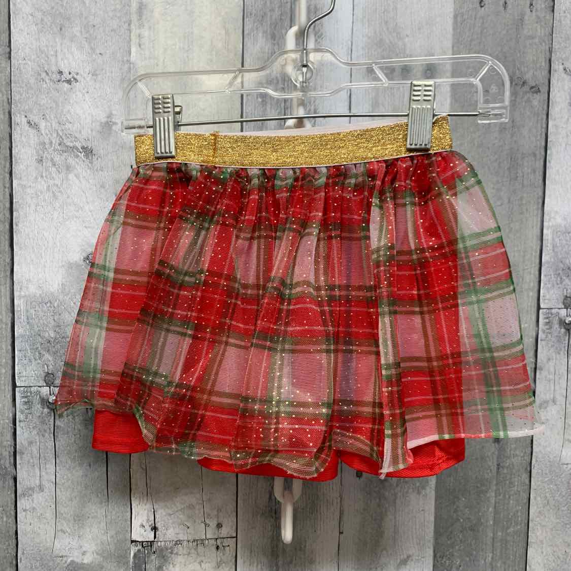 Size 4T Red Plaid Holiday Brands Skirt