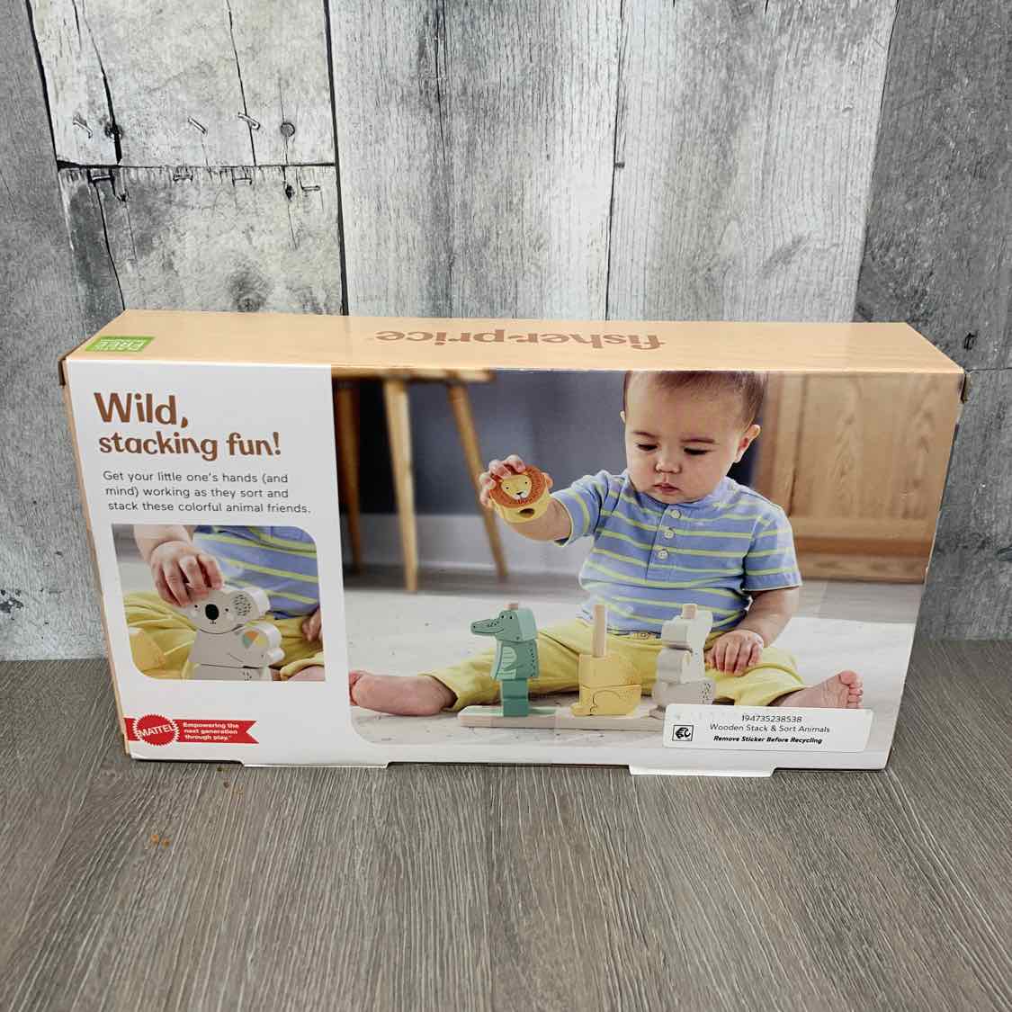 Fisher Price Yellow/Green Wooden Learning Toy