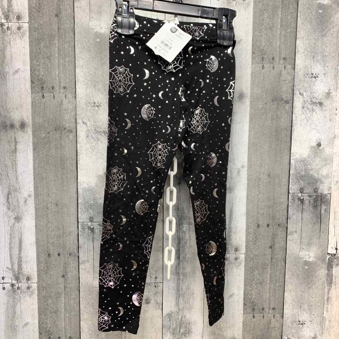 Size 6/6X Black/Silver Holiday Brands Leggings