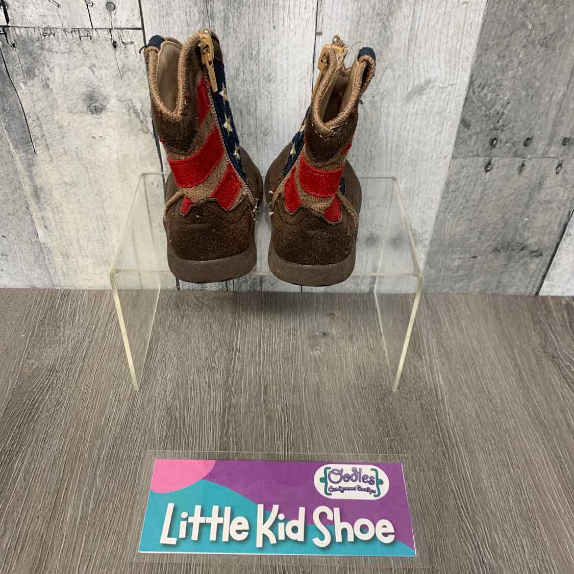 Size 2 Brown/Red Roper Boots