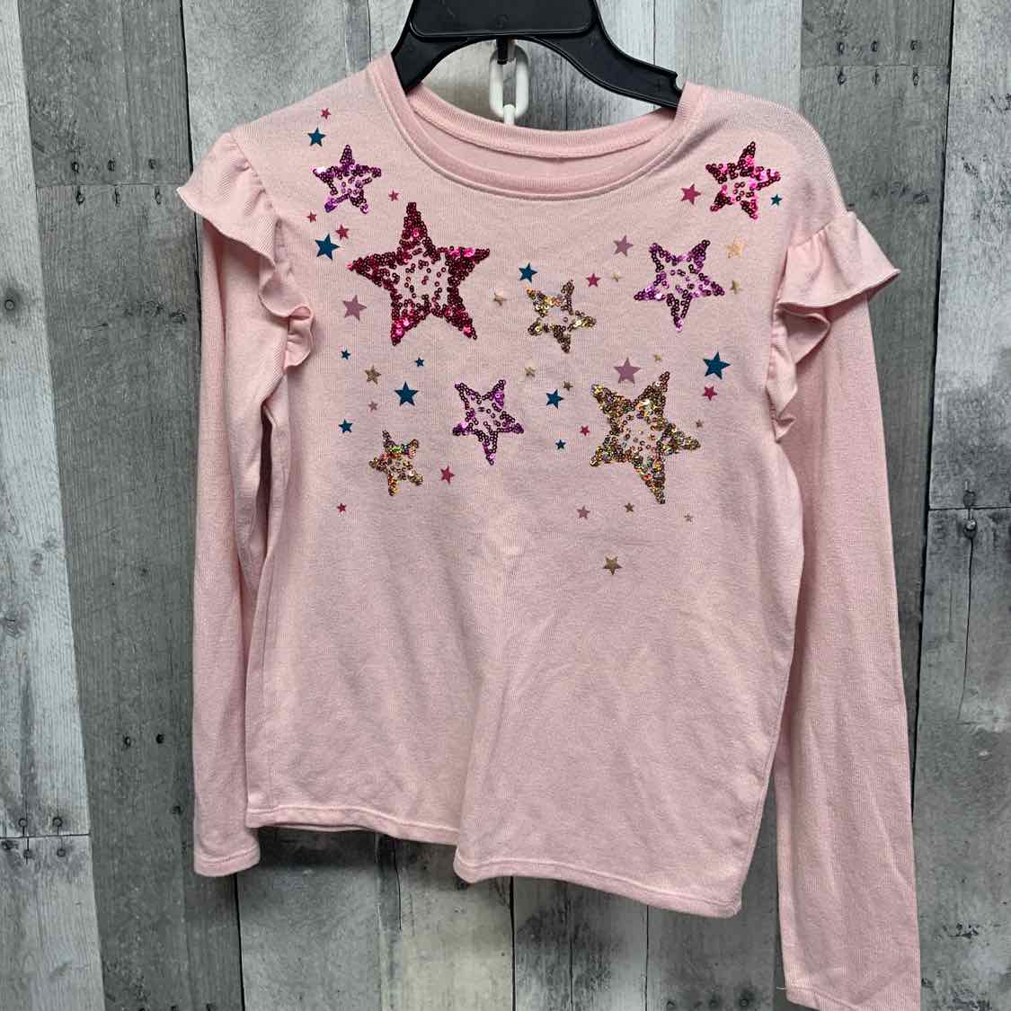 Size 8 Pink Print Jumping Beans Long Sleeve Shirt