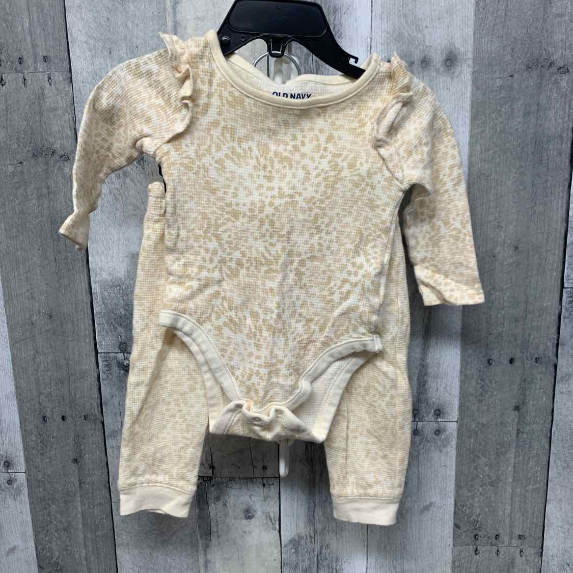 Size 6-12 Months Tan Animal Print Old Navy Shirt/Pants