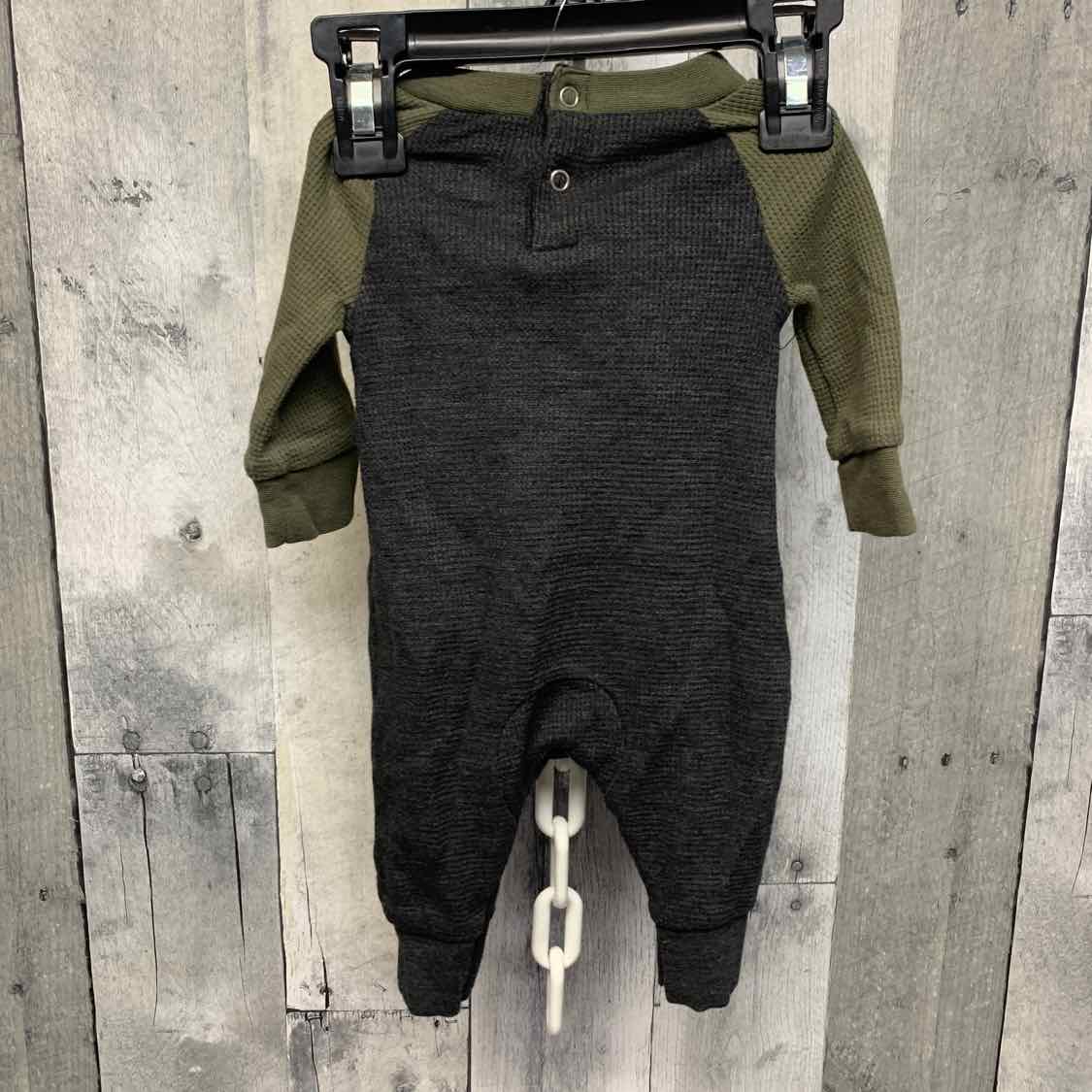 Size Newborn Green/Gray Sport Brand Romper