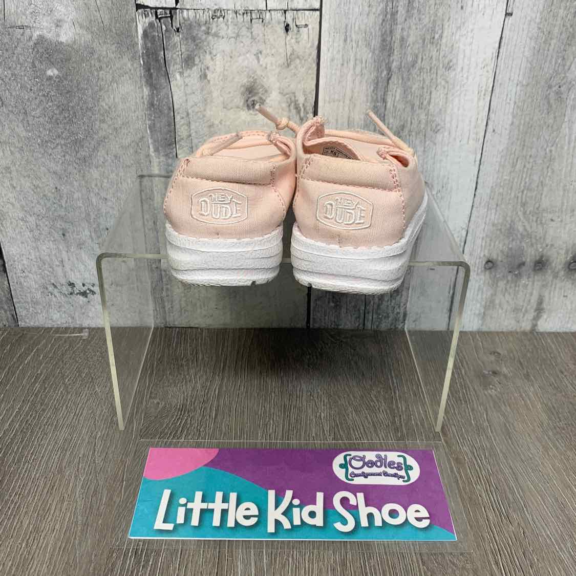 Size 5 Pink/White Hey Dude Loafers