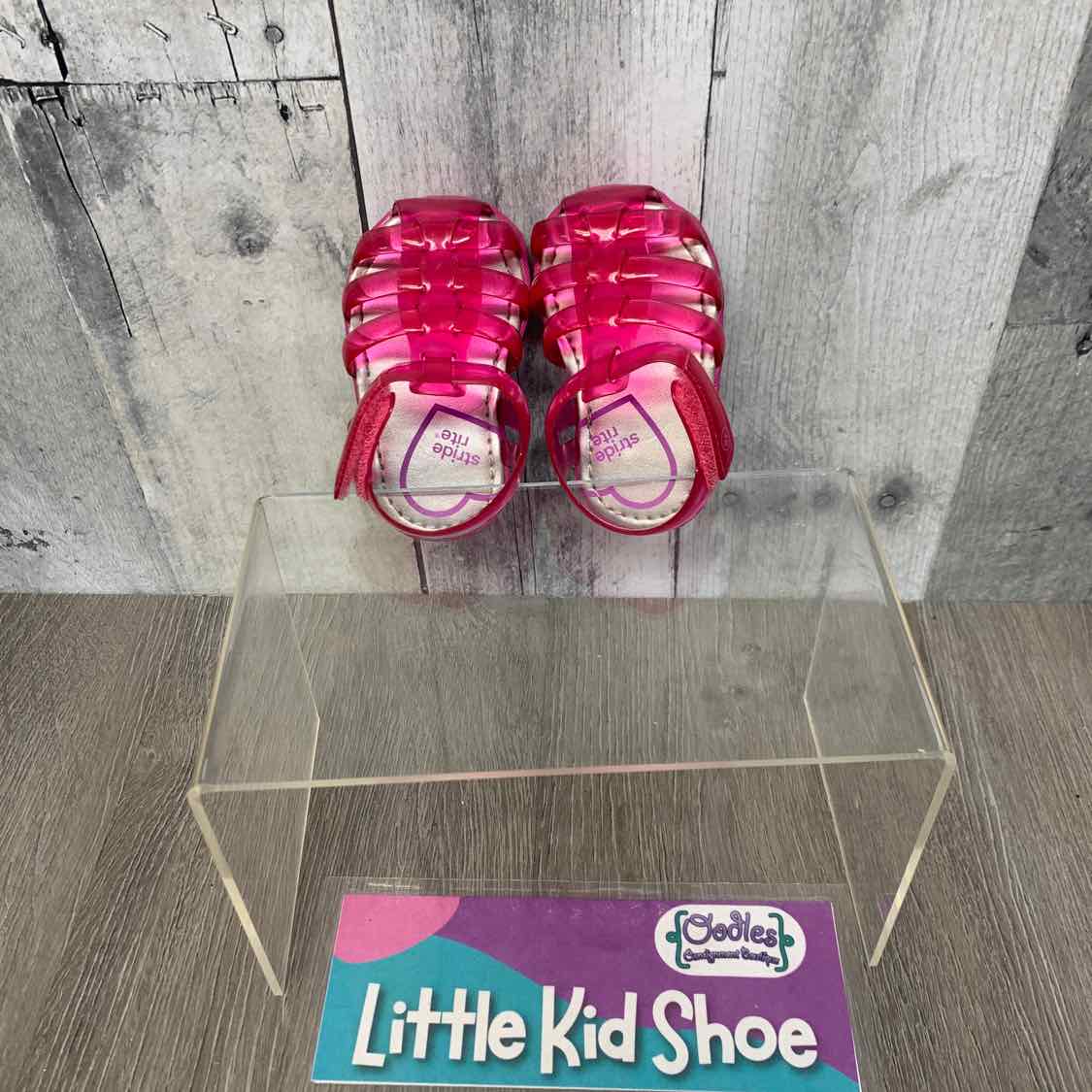 Size 1 Pink/Silver Stride Rite Sandals