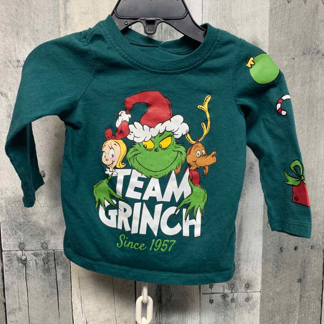 Size 12 Months Green Print Dr Seuss Long Sleeve Shirt