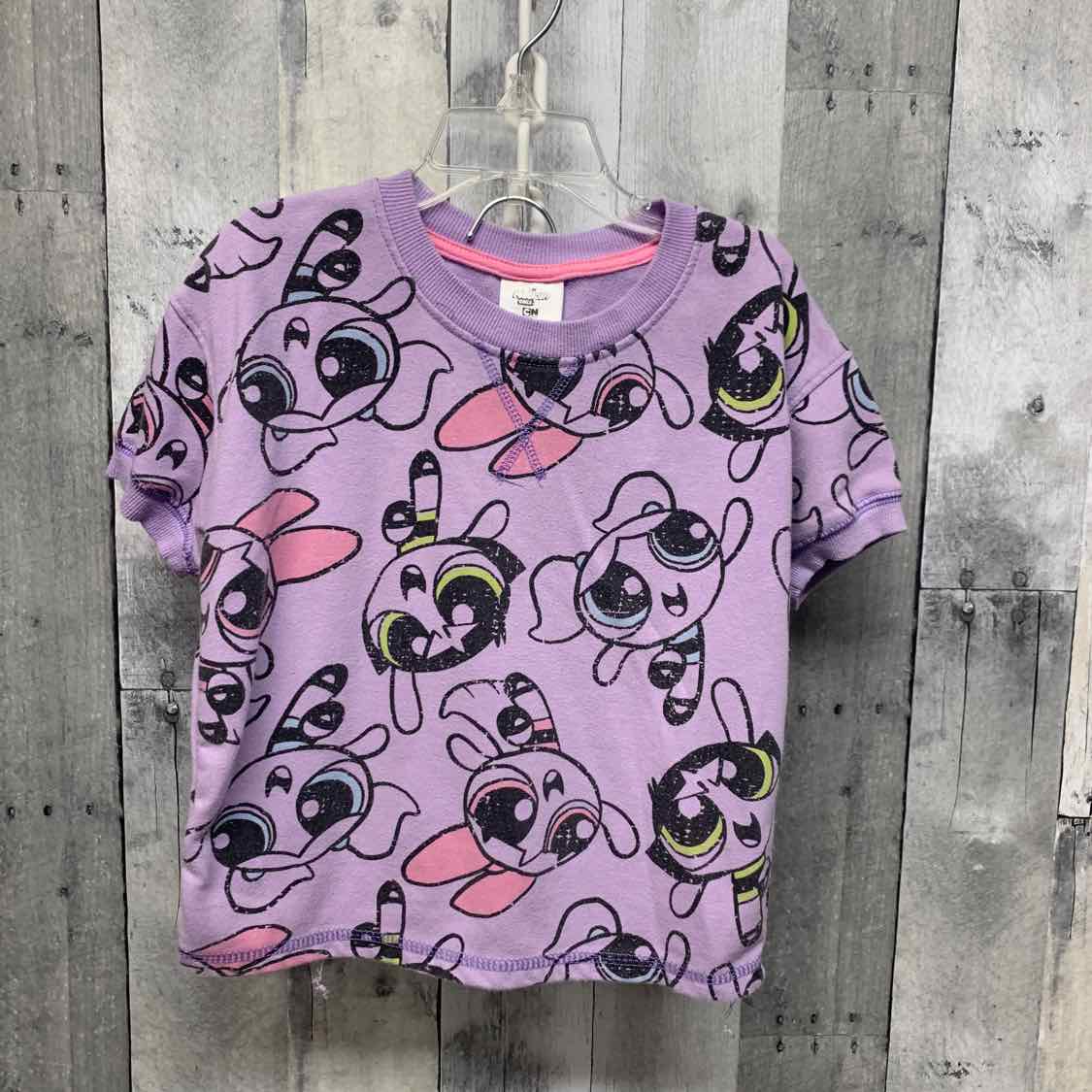 Size 5T Purple Print Cartoon Network Shirt/Shorts