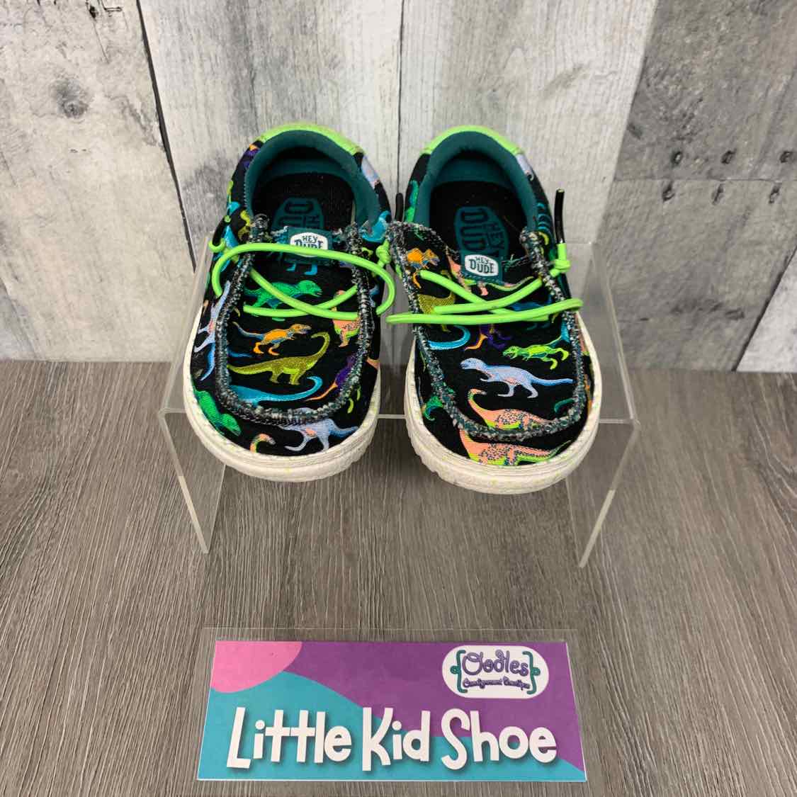 Size 6 Black Print Hey Dude Loafers