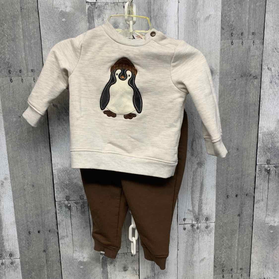 Size 3-6 Months Ivory/Brown B Brand Shirt/Pants