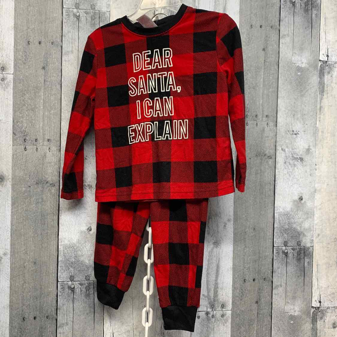 Size 3T Red/Black Holiday Brands 2pc PJs