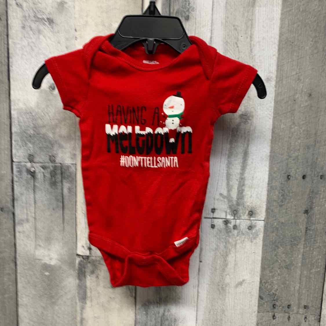 Size 3-6 Months Red Graphic Mid Brand Bodysuit
