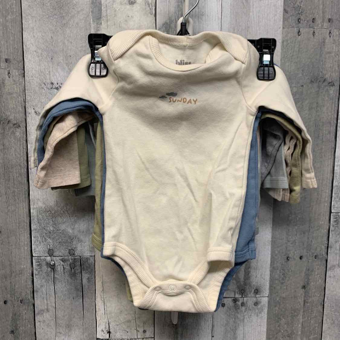 Size 6-9 Months Ivory/Blue Garanimals Bodysuit