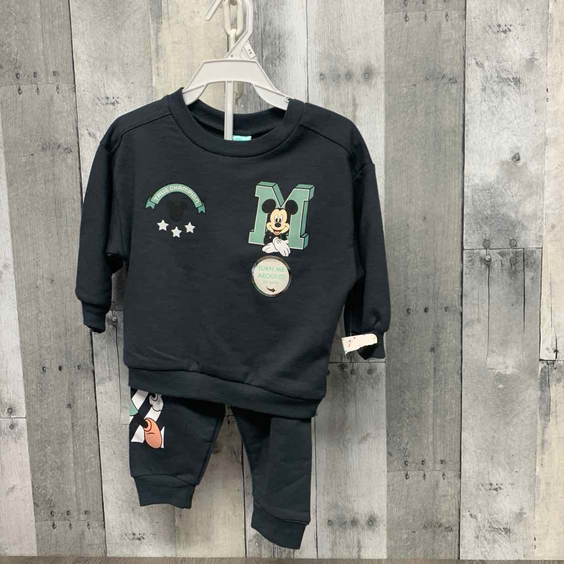 Size 12 Months Gray/Green Disney Shirt/Pants