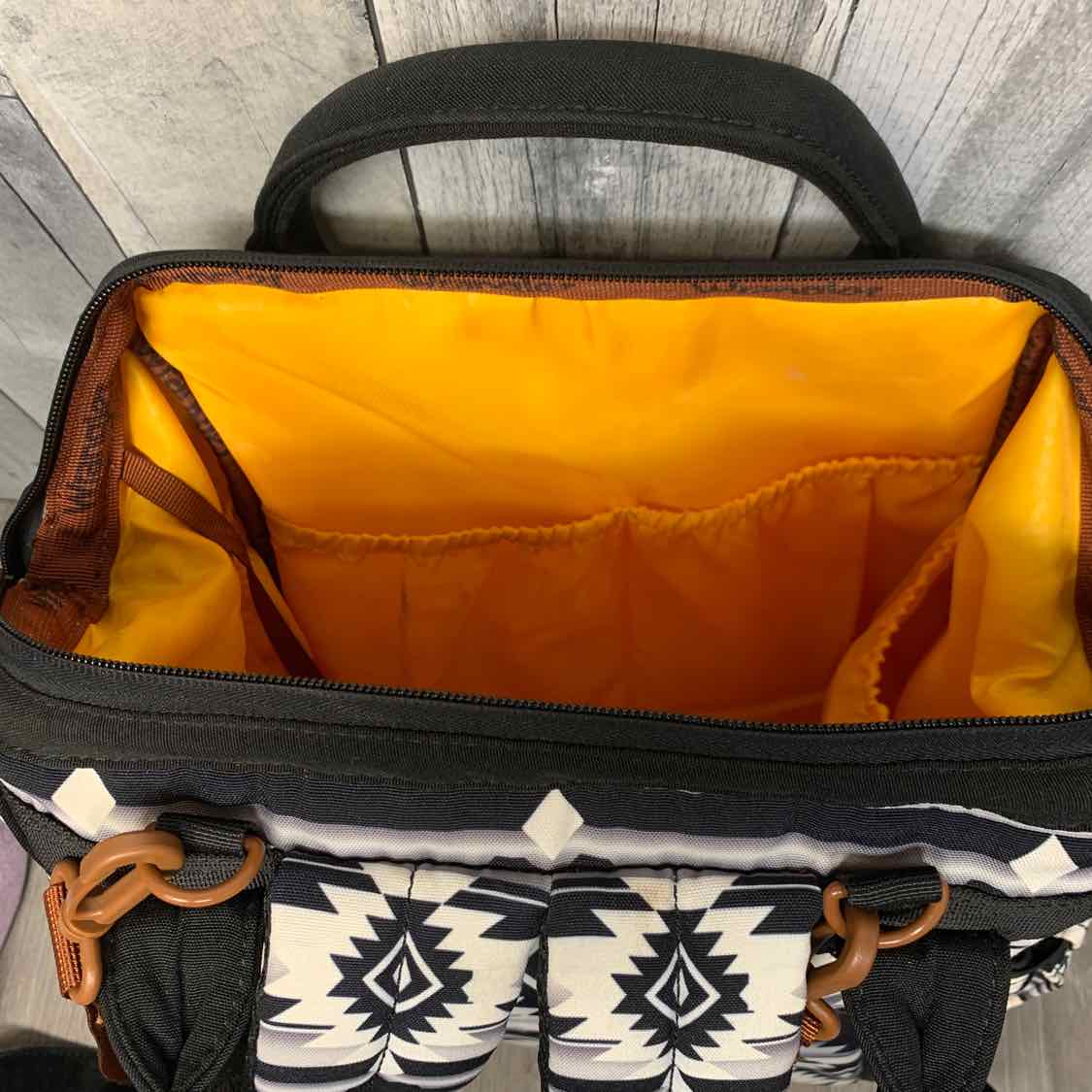 Generic Black Print Diaper Bag