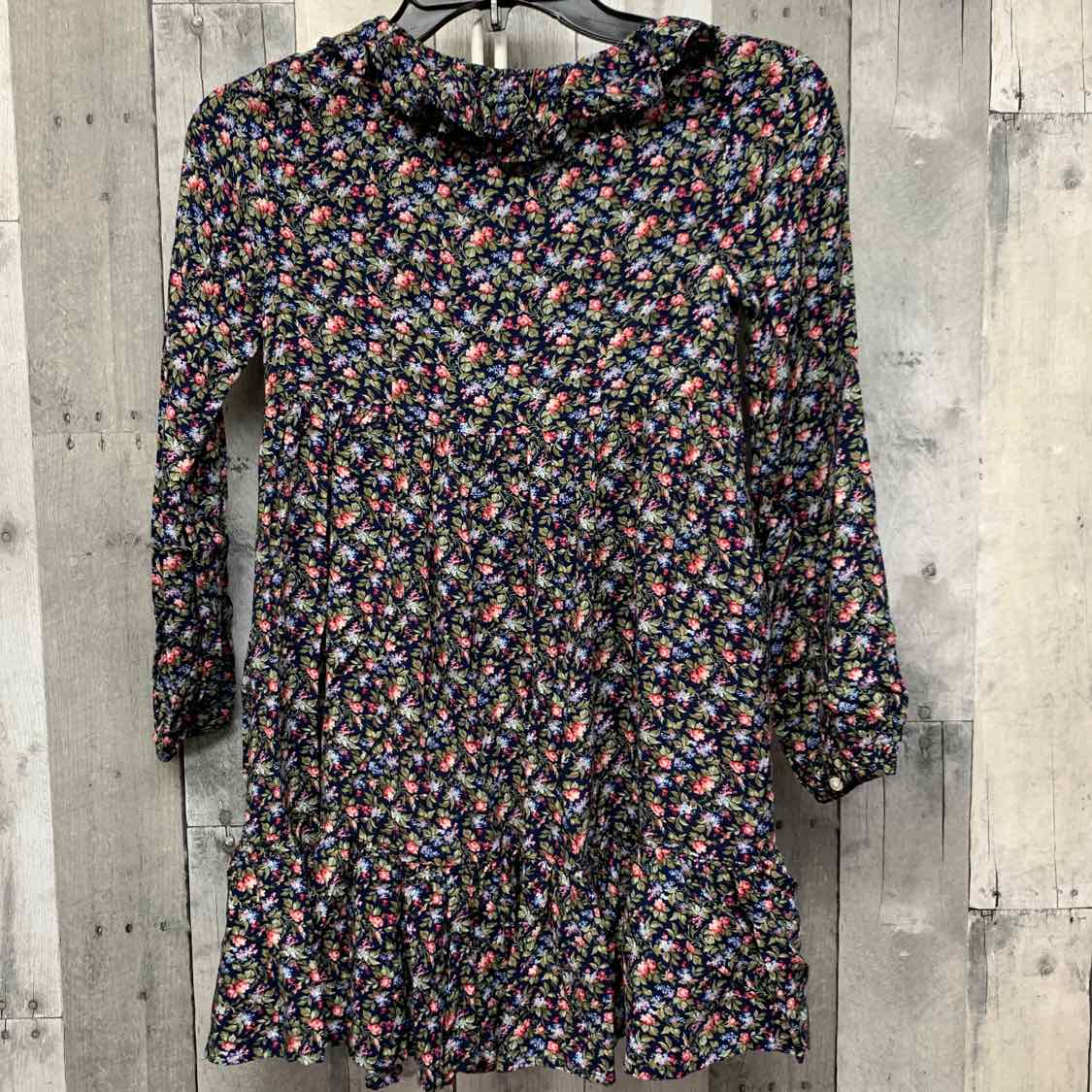 Size 8 Navy Floral Ralph Lauren LS Dress