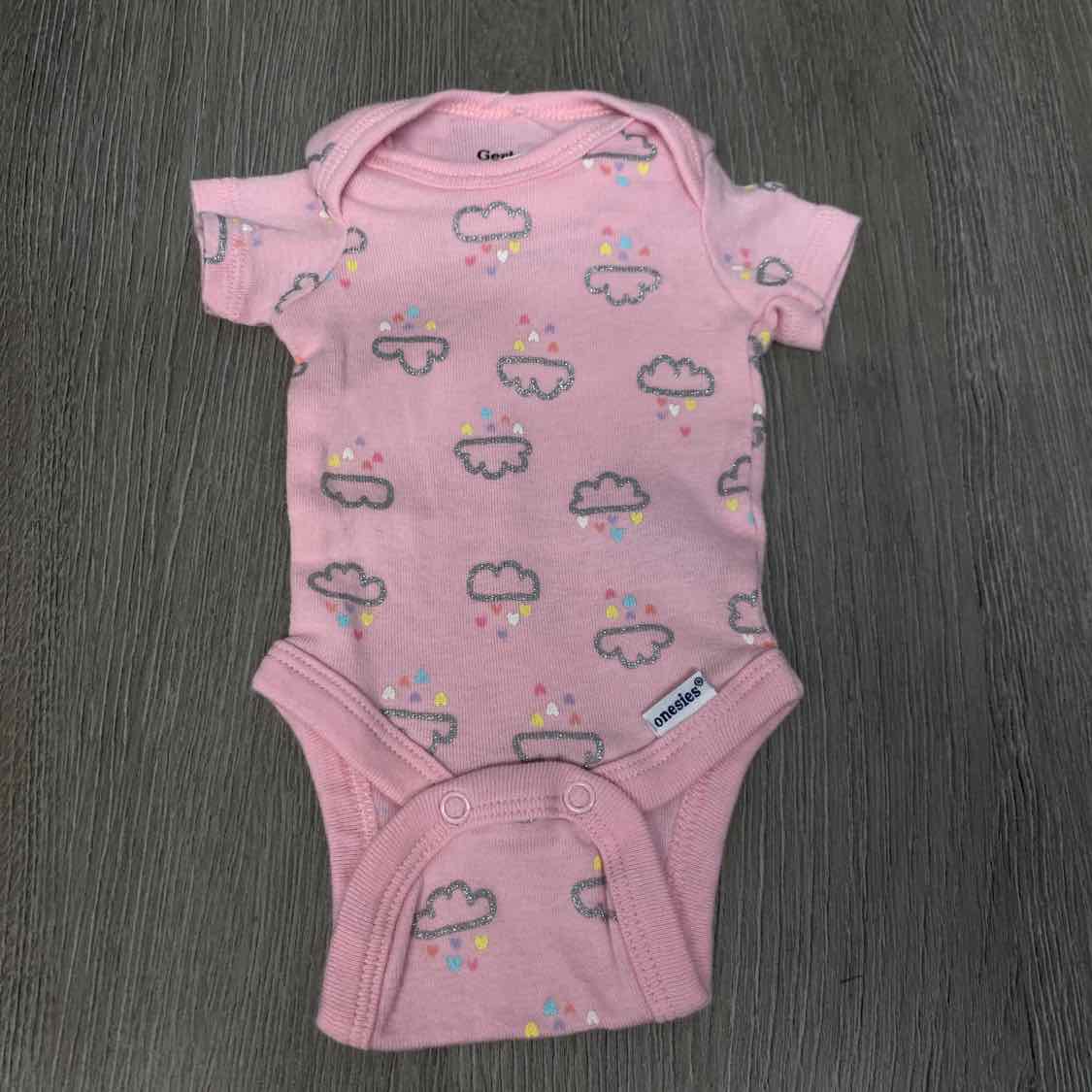 Size Preemie Pink Print Gerber Bodysuit