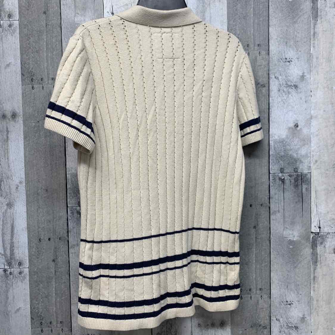 Size 15/16 Tan/Navy Abercrombie Polo
