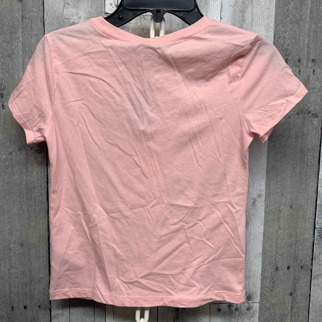 Size 7/8 Pink Print Holiday Brands T Shirt