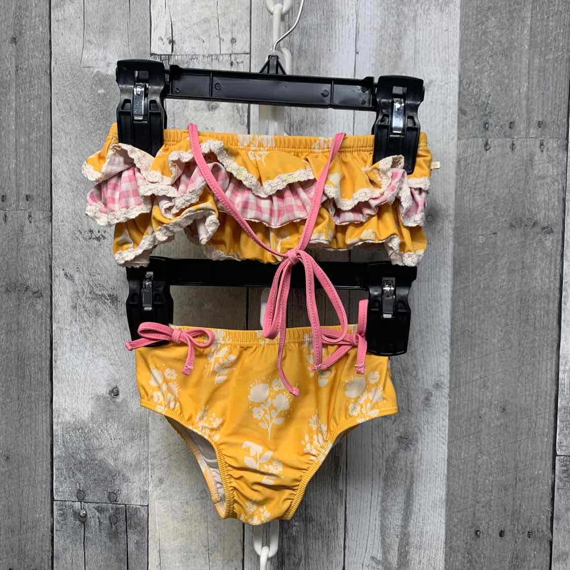 Size 4T Yellow/Pink B Brand Swim Suit - 2pc+