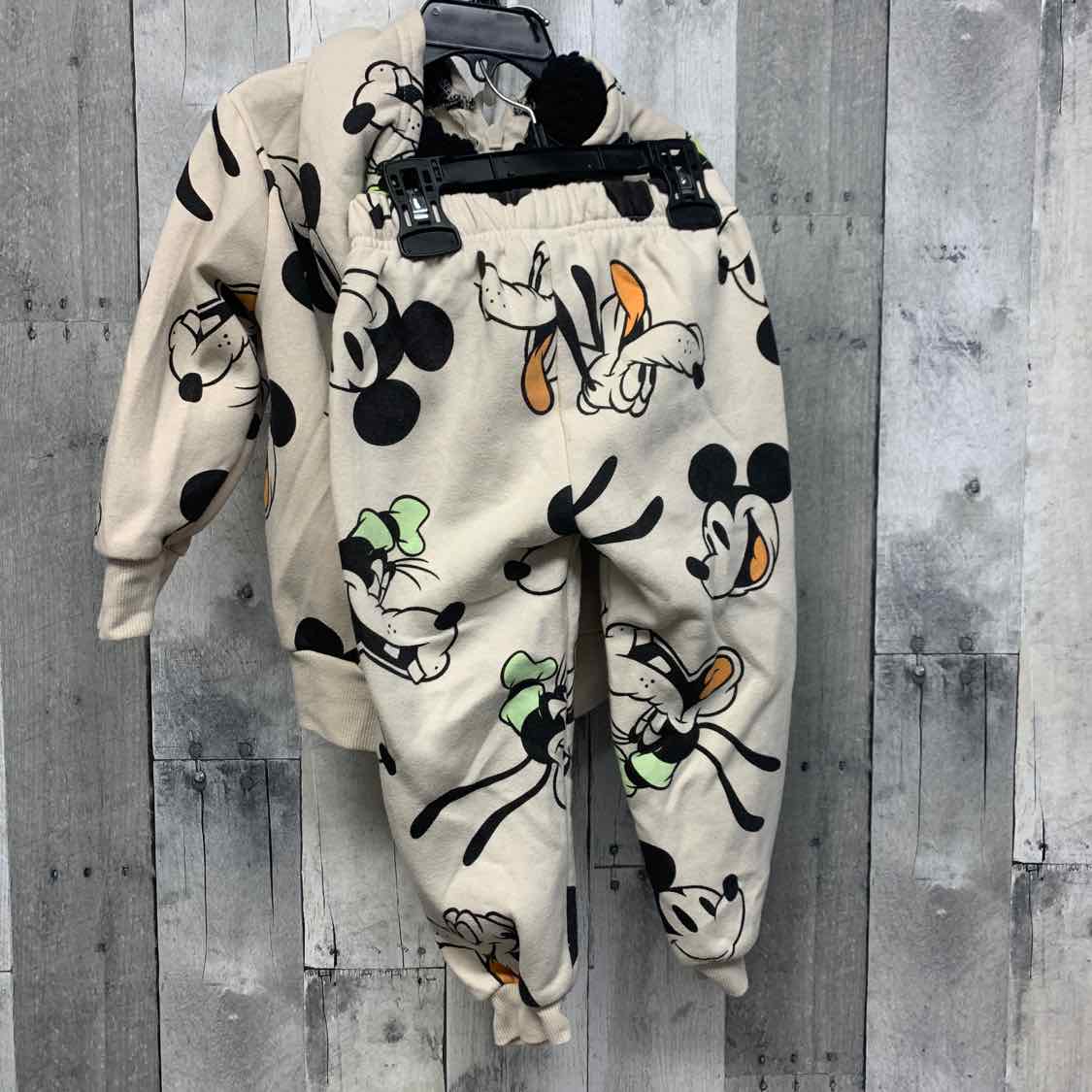 Size 3T Ivory/Black Disney Jacket/Pants