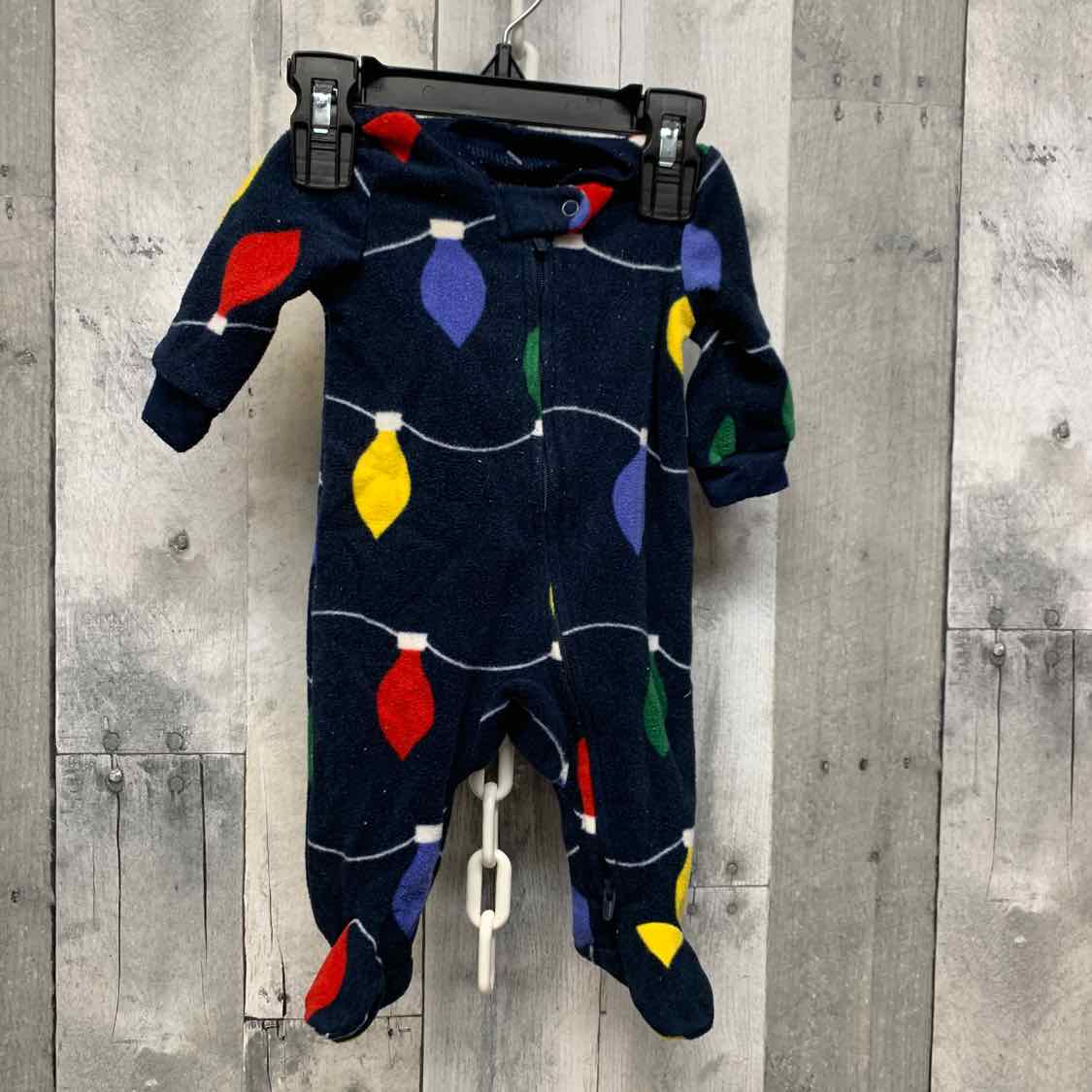 Size Newborn Navy Graphic Carter's Footy PJs