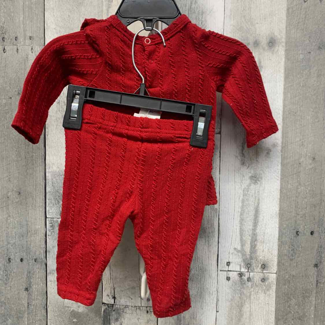 Size 0-3 Months Red B Brand Shirt/Leggings