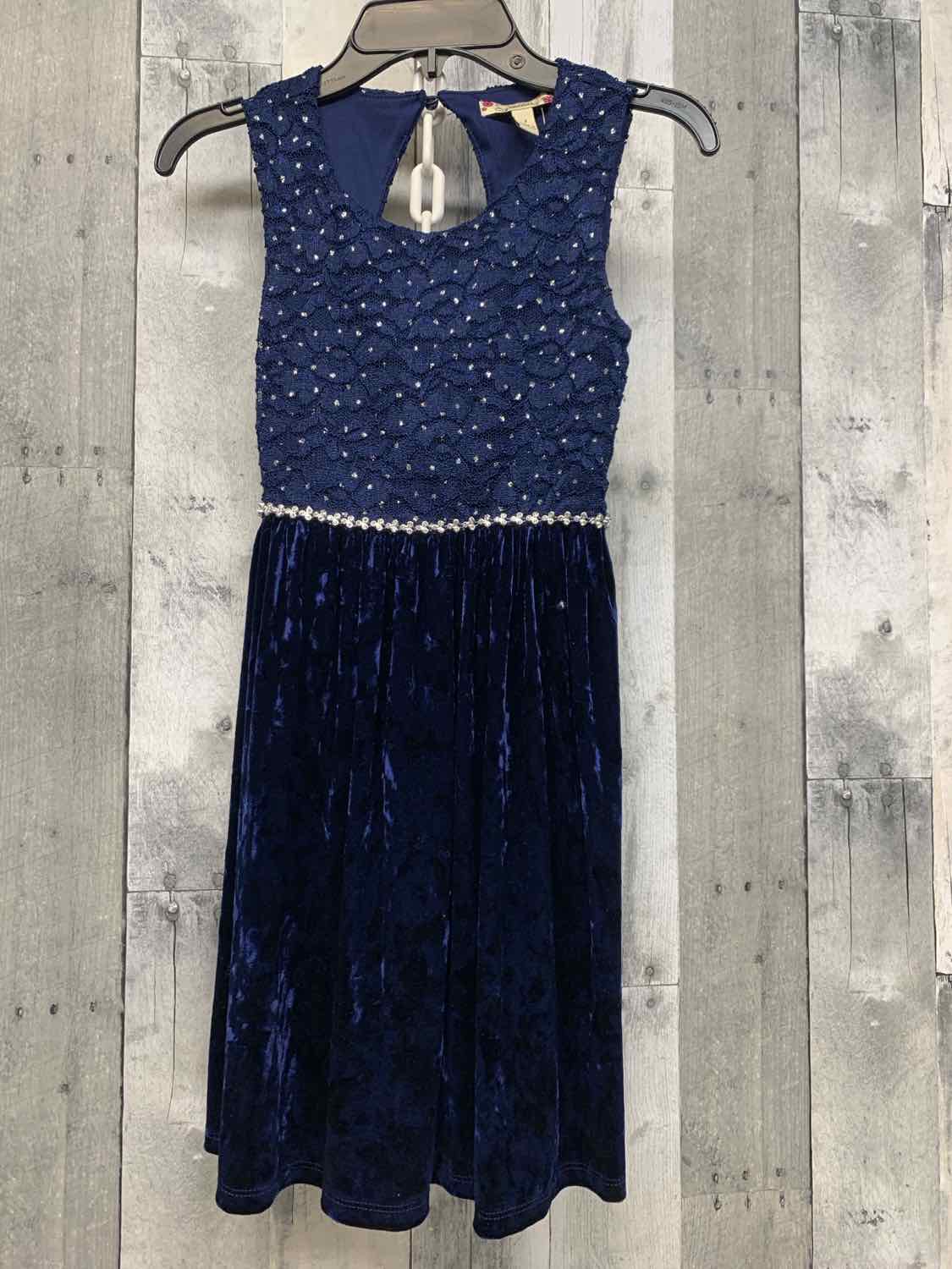 Size 7 Navy/Silver Speechless Dress - Party