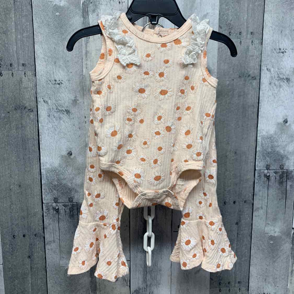 Size 12 Months Pink/White B Brand Shirt/Leggings