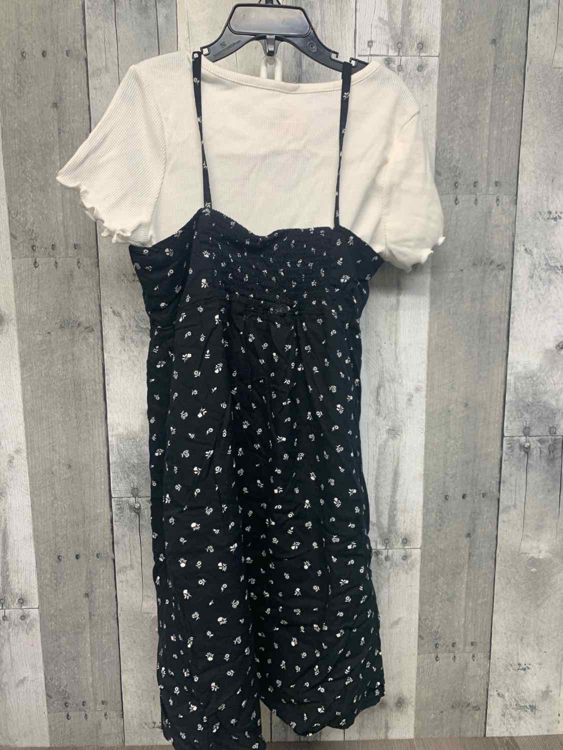 Size 10/12 White/Black Cat & Jack 2pc Dress