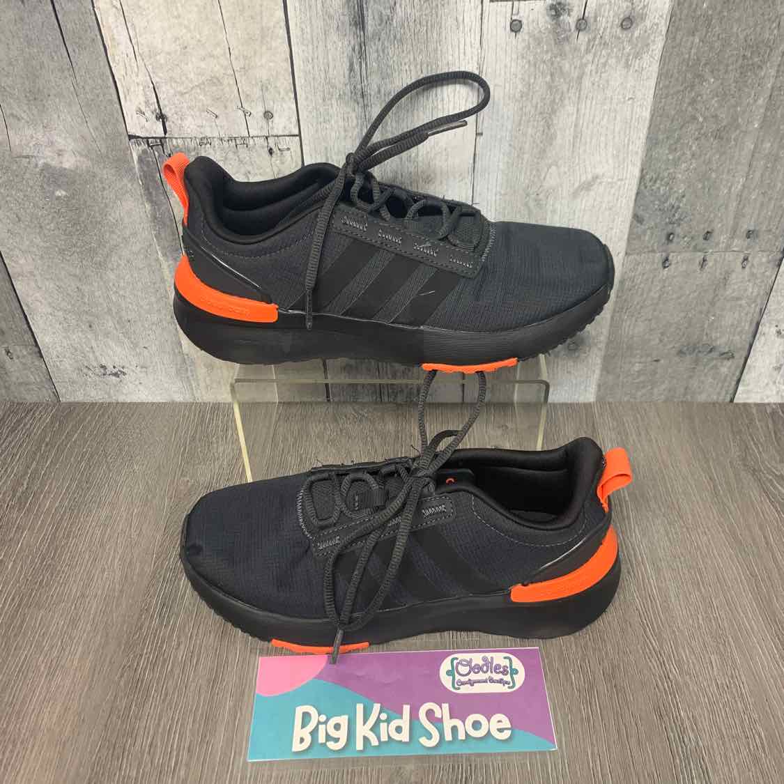 Size 4 Black/Orange Sport Brand Sneakers