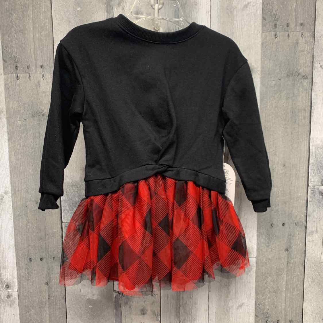 Size 18 Months Red Plaid Wonder Nation LS Dress