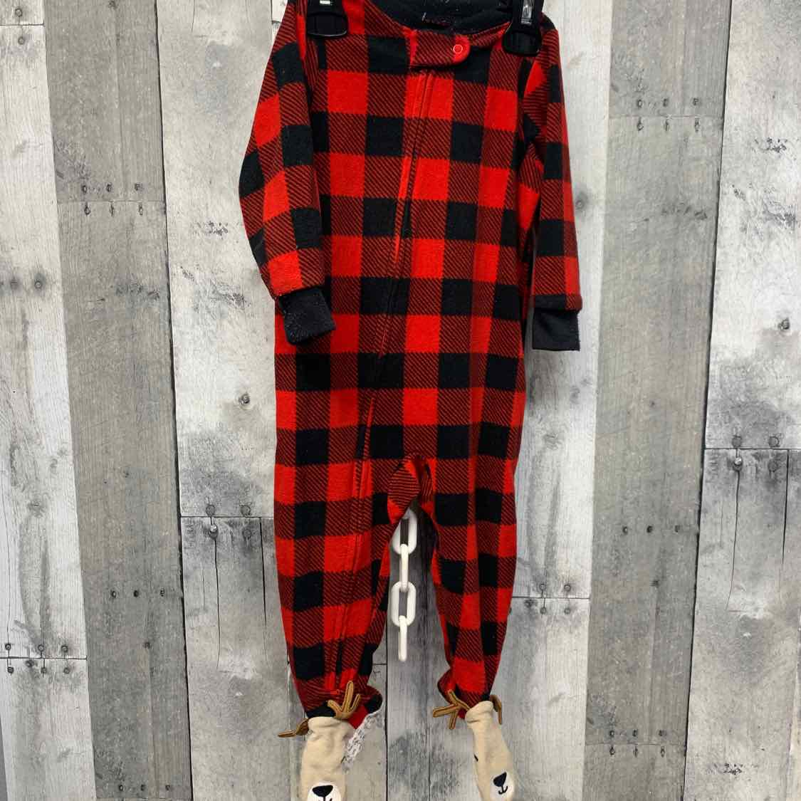 Size 18 Months Red/Black Carter's Footy PJs